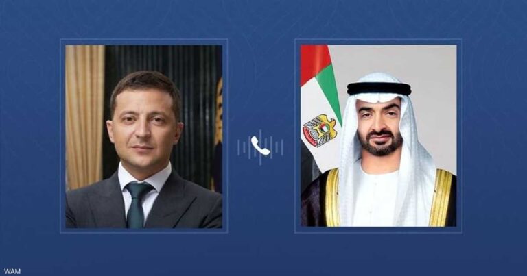 رئيس الإمارات وزيلينسكي يبحثان تعزيز التعاون الاقتصادي وتطورات المنطقة