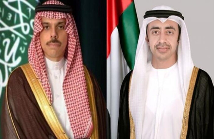 وزير خارجية الإمارات يتشاور مع نظيره السعودي لبحث التطورات الإقليمية وجهود خفض التصعيد